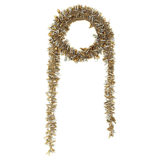 Dries Van Noten Gold Marabou Necklace