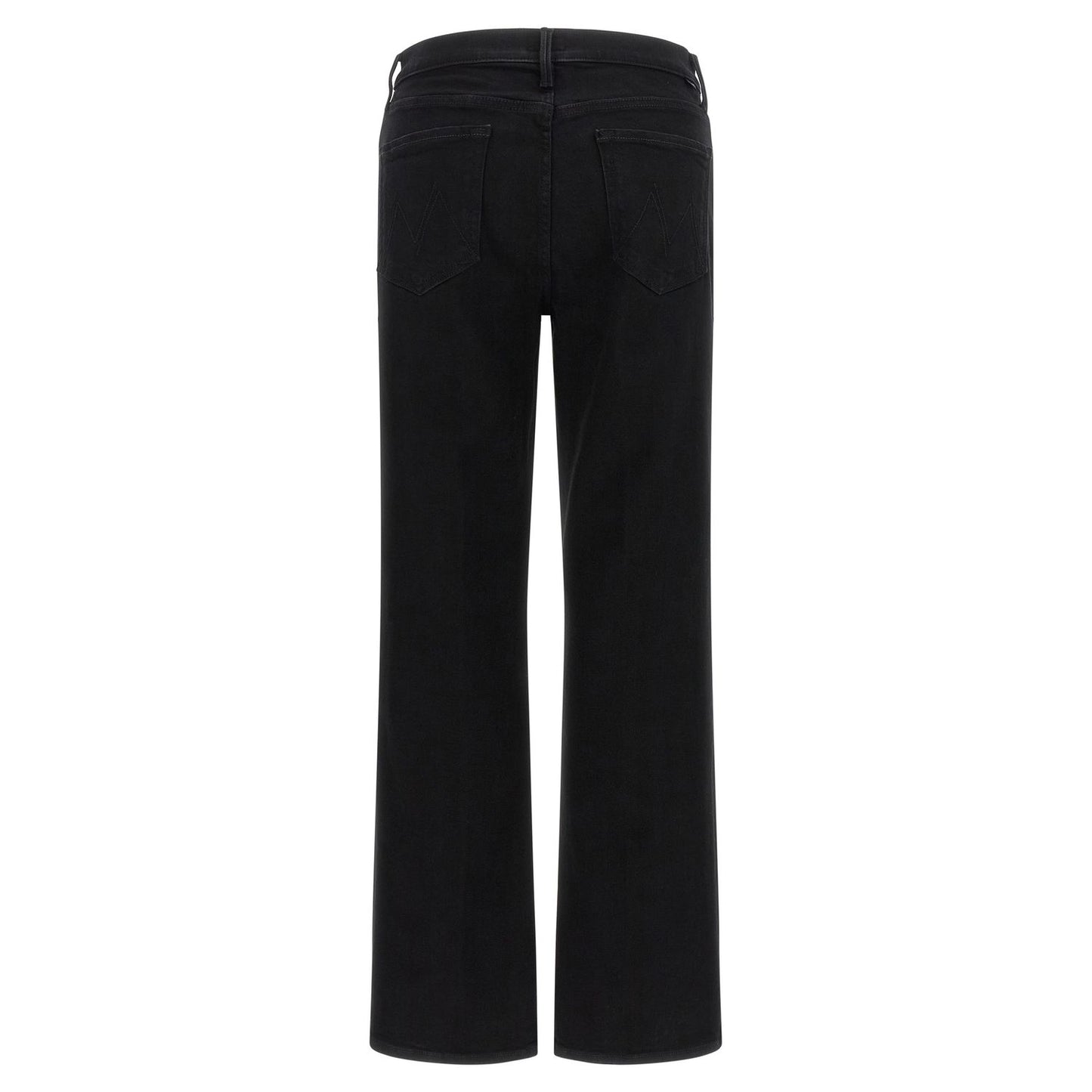 Mother Denim Black Cotton Flared Jeans