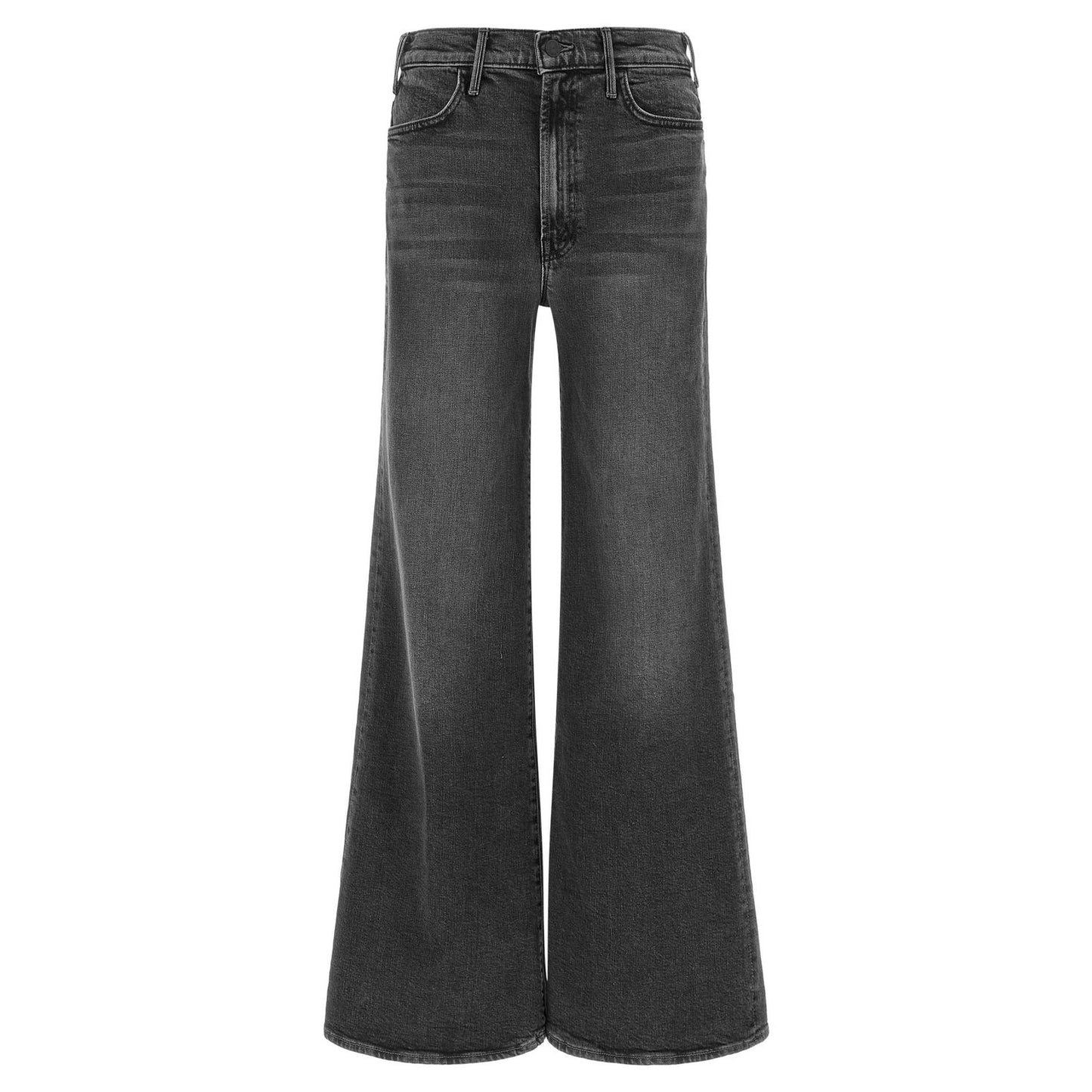 Mother Denim Gray Cotton Flared Jeans