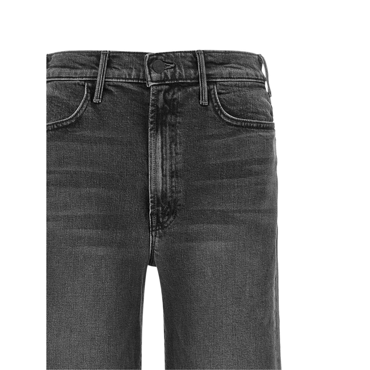 Mother Denim Gray Cotton Flared Jeans