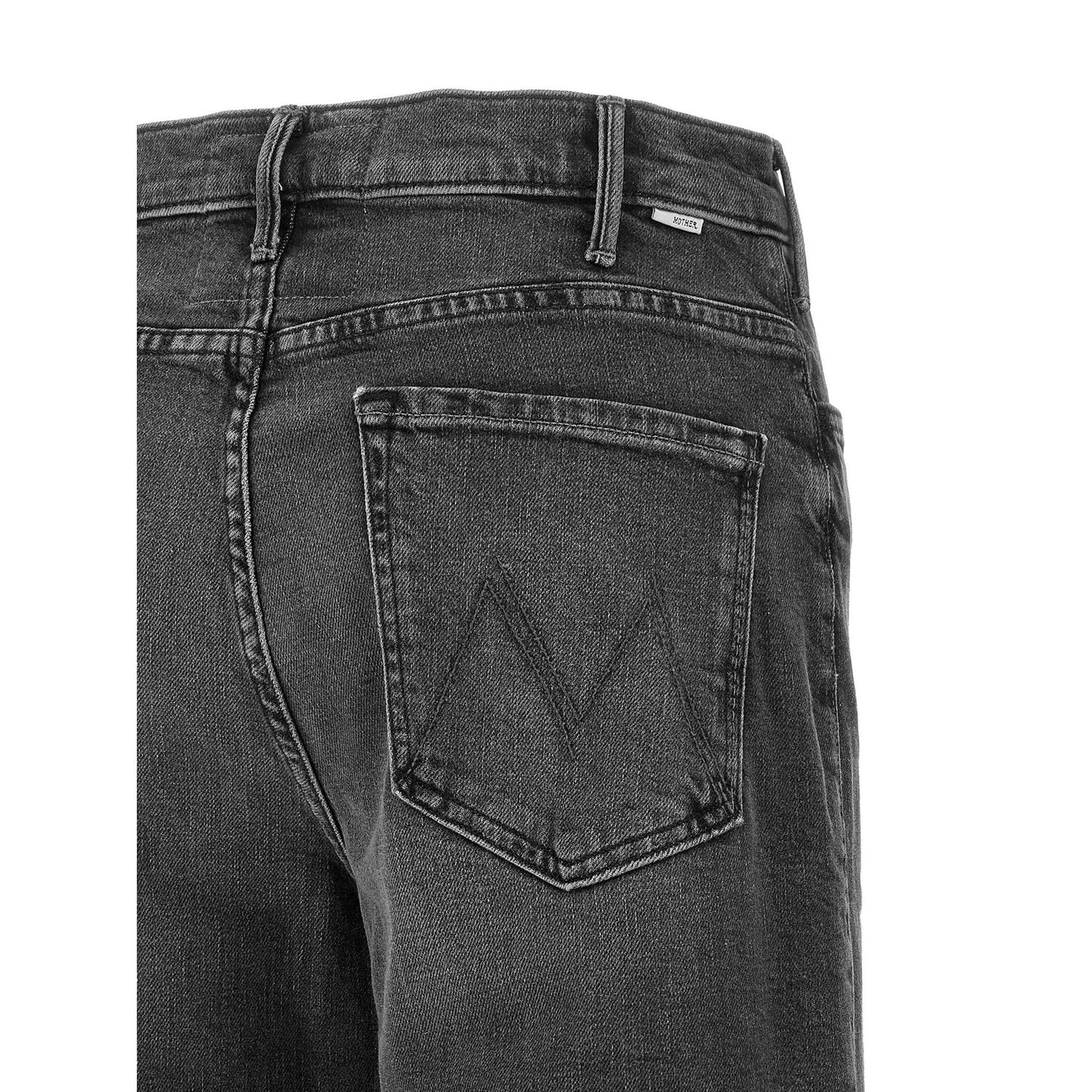 Mother Denim Gray Cotton Flared Jeans
