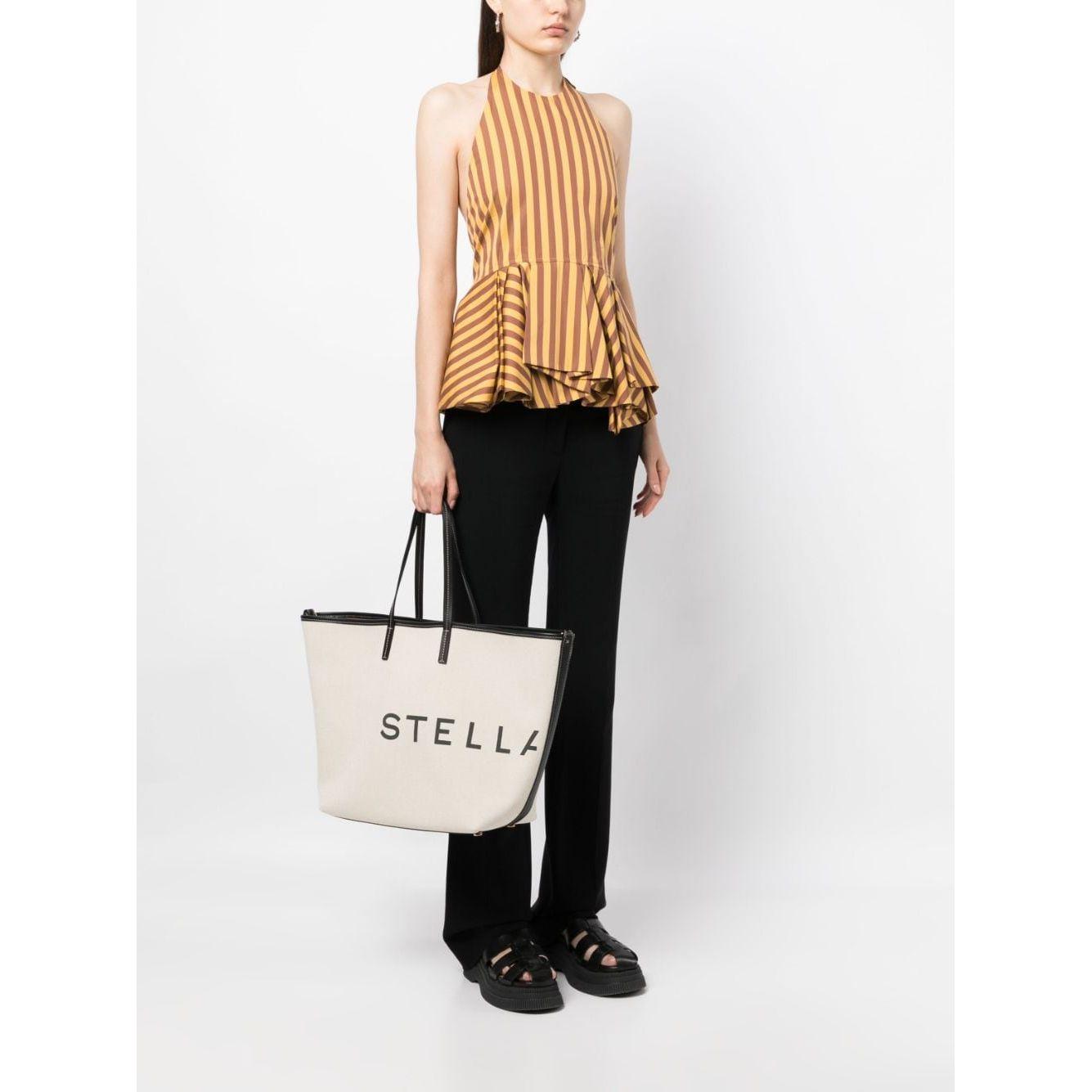 Stella McCartney logo-print cotton tote Bag Beige Shopper Stella McCartney