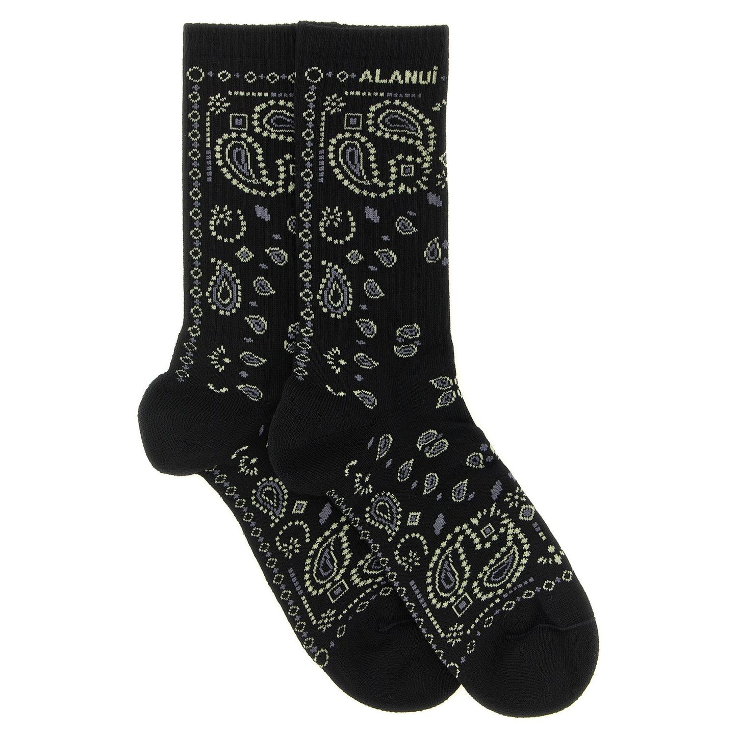 Alanui Black Cotton Socks