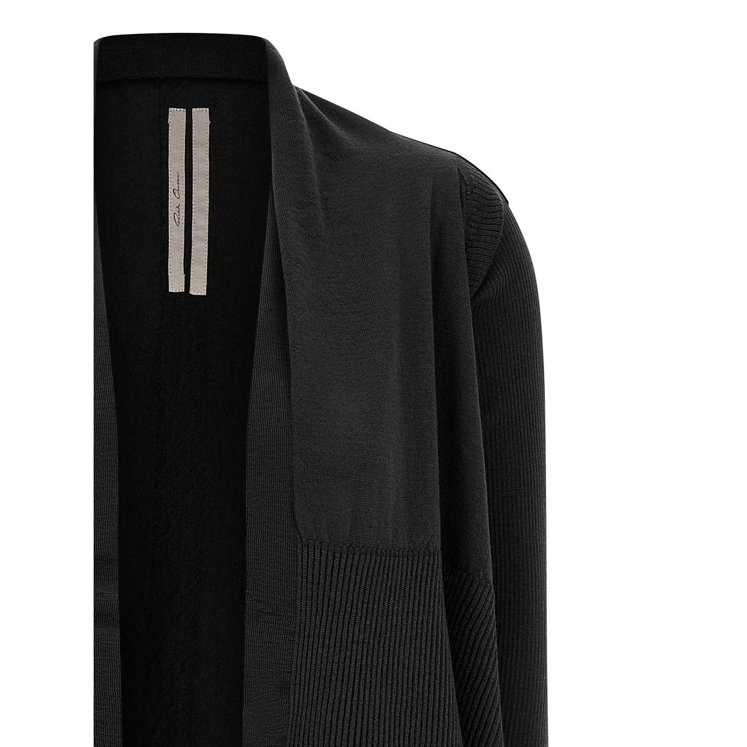 Rick Owens Black Cotton Cardigan