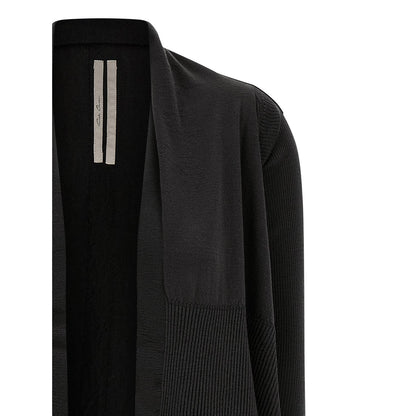 Rick Owens Black Cotton Cardigan