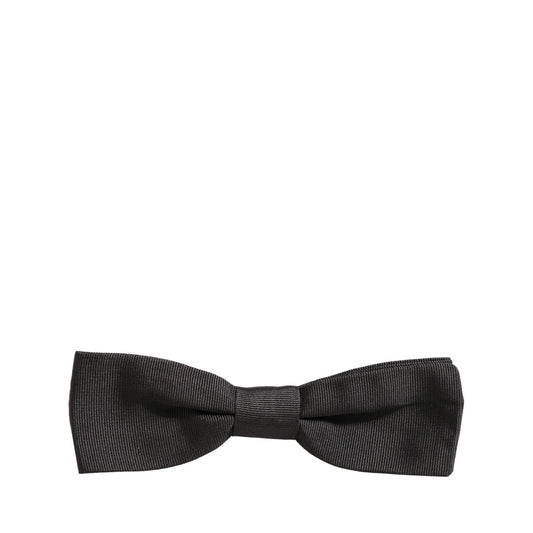 Dolce & Gabbana Men Black 100% Cotton Adjustable Neck Papillon Bow Tie
