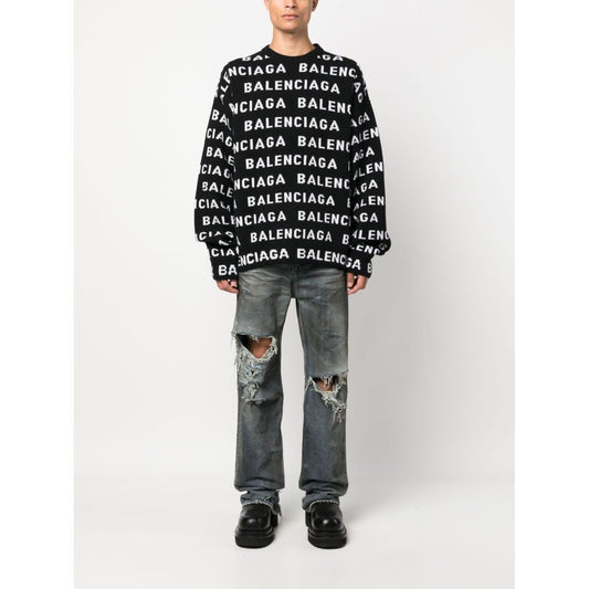 Balenciaga Sweaters Black Topwear Balenciaga