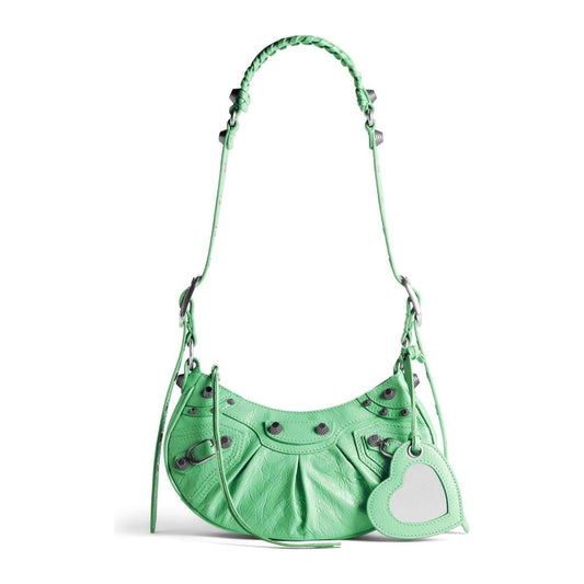 Balenciaga Le Cagole XS leather bag Green Shoulder Balenciaga