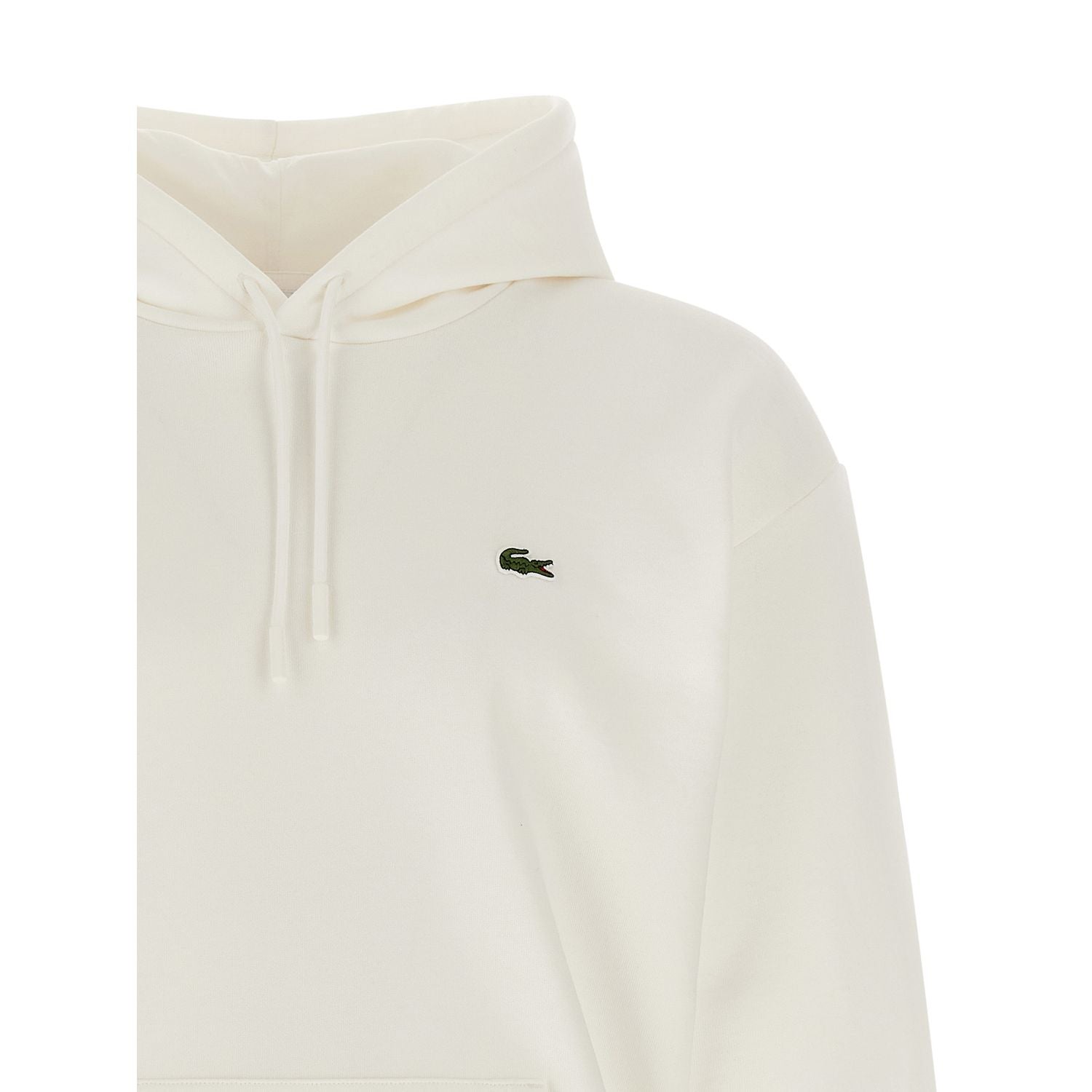 Lacoste White Cotton Sweatshirt