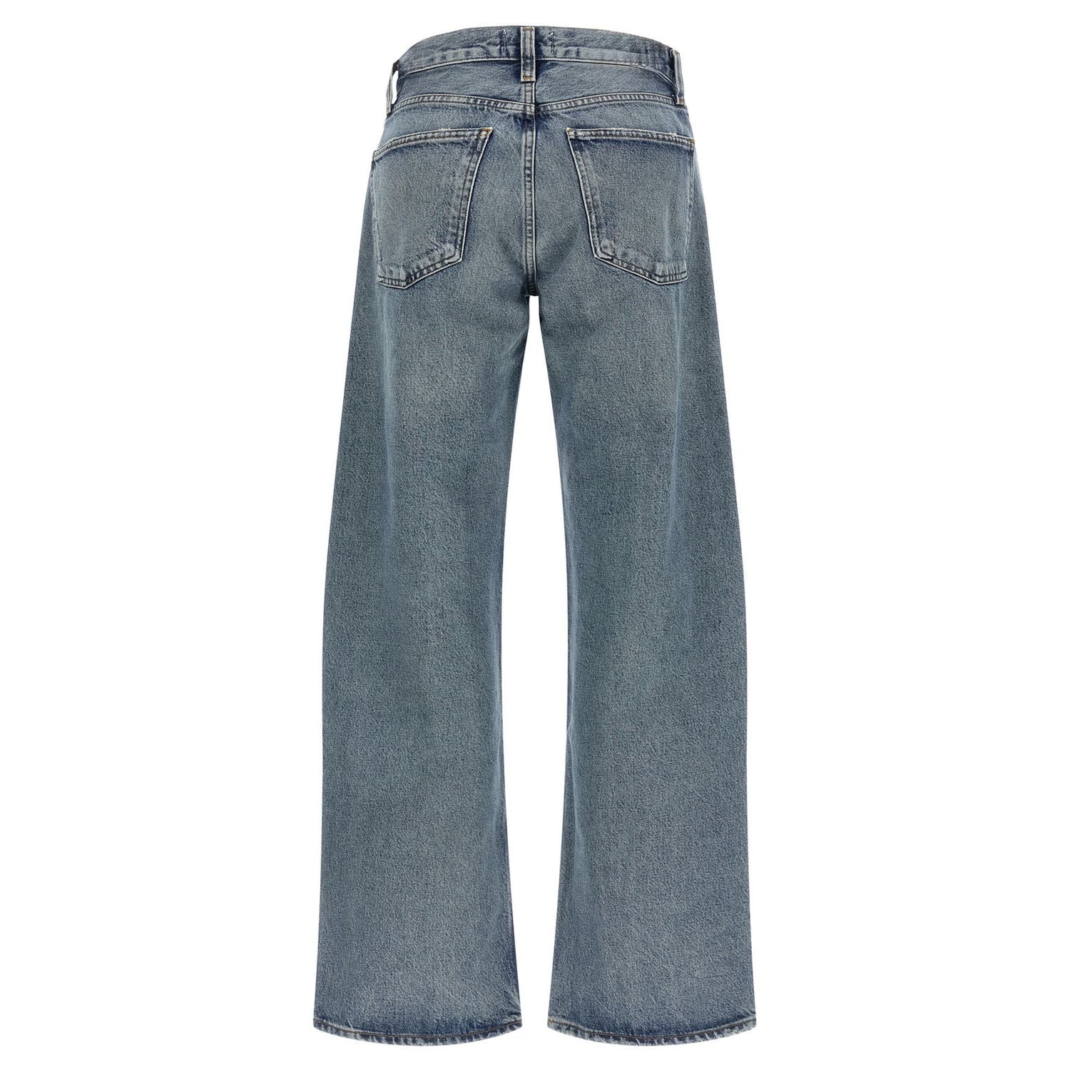 Agolde Blue Cotton Relaxed Fit Jeans