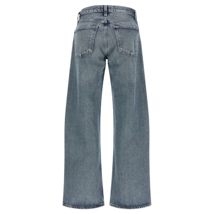 Agolde Blue Cotton Relaxed Fit Jeans