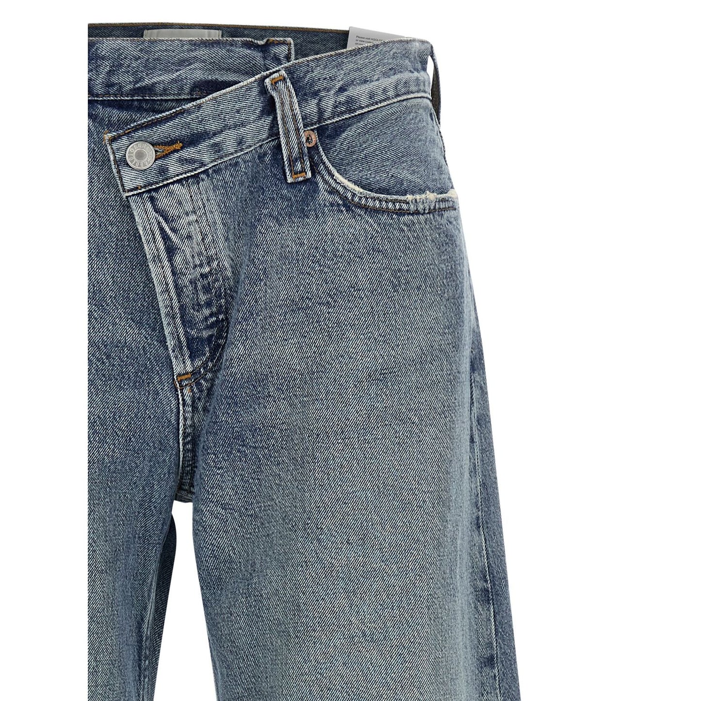 Agolde Blue Cotton Relaxed Fit Jeans