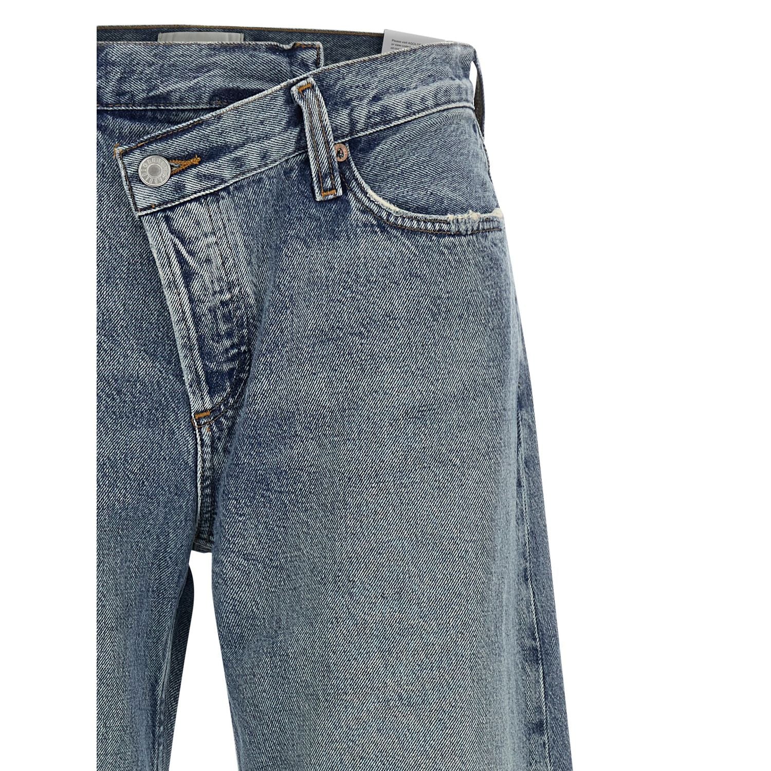 Agolde Blue Cotton Relaxed Fit Jeans