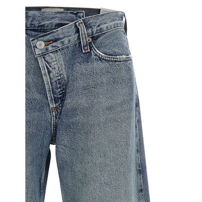 Agolde Blue Cotton Relaxed Fit Jeans