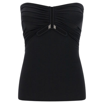 Rick Owens Black Nylon Tank Tops