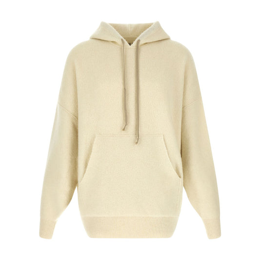 Rick Owens White Marabou Sweatshirt