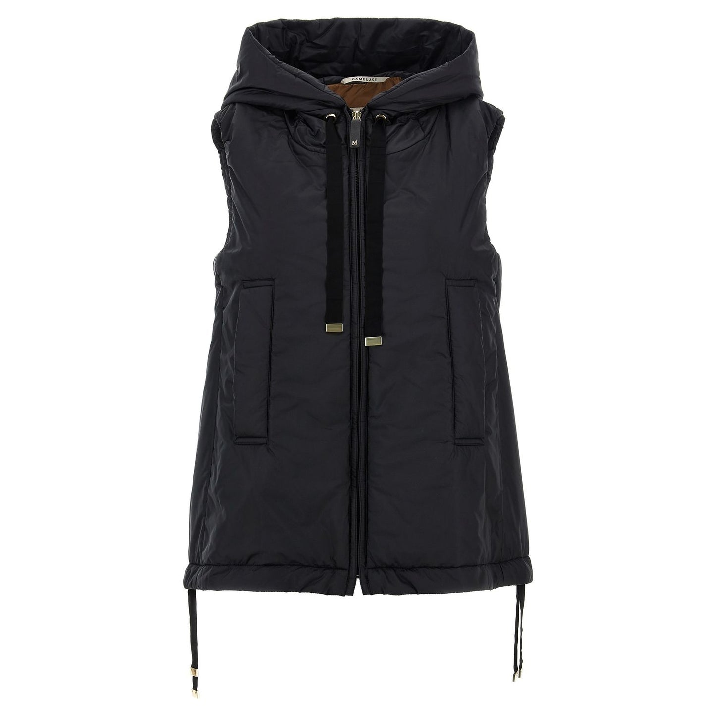 Max Mara Black Polyester Sleeveless Jacket