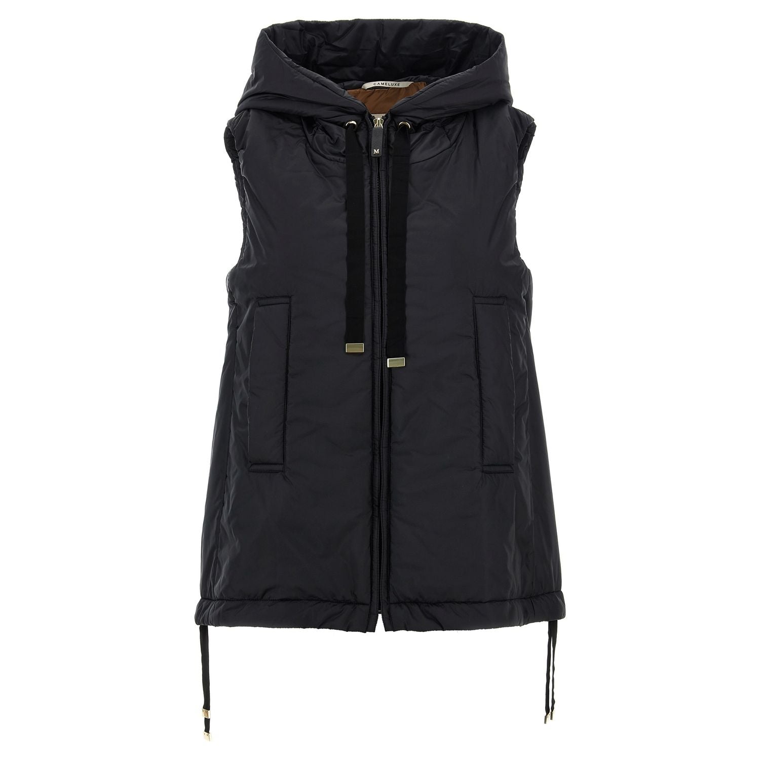 Max Mara Black Polyester Sleeveless Jacket