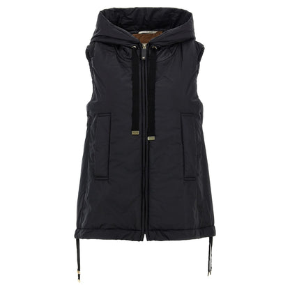Max Mara Black Polyester Sleeveless Jacket