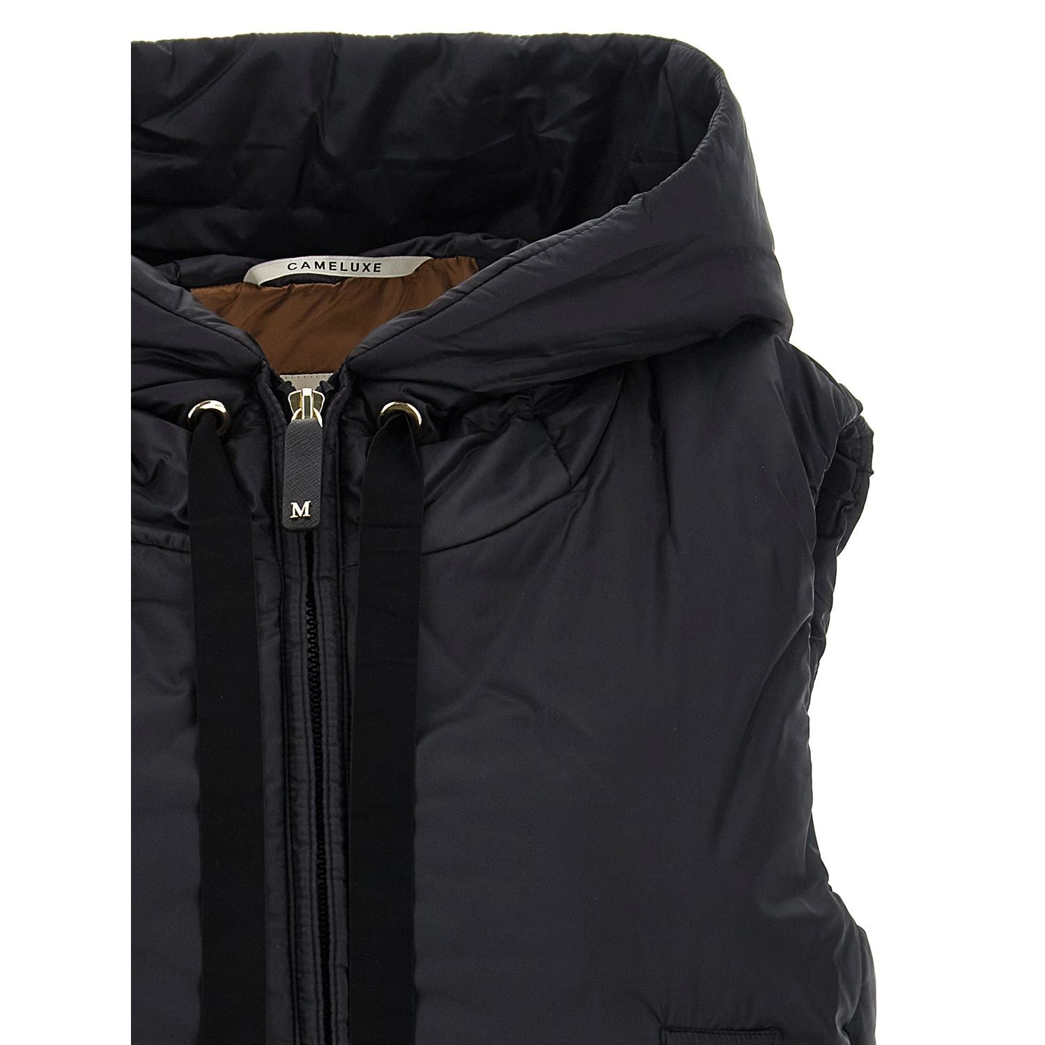 Max Mara Black Polyester Sleeveless Jacket