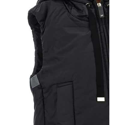 Max Mara Black Polyester Sleeveless Jacket