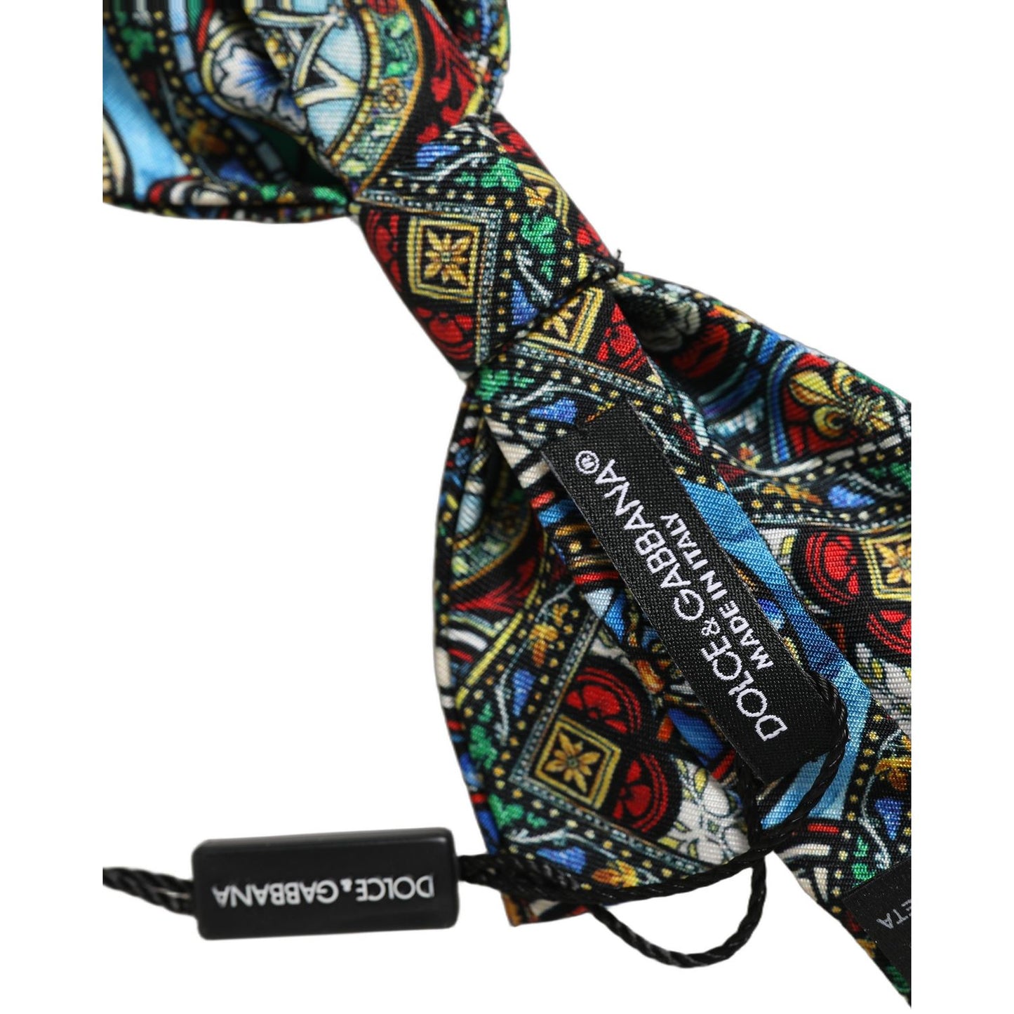 Dolce & Gabbana Men Multicolor Sicilian Adjustable Neck Papillon Bow Tie