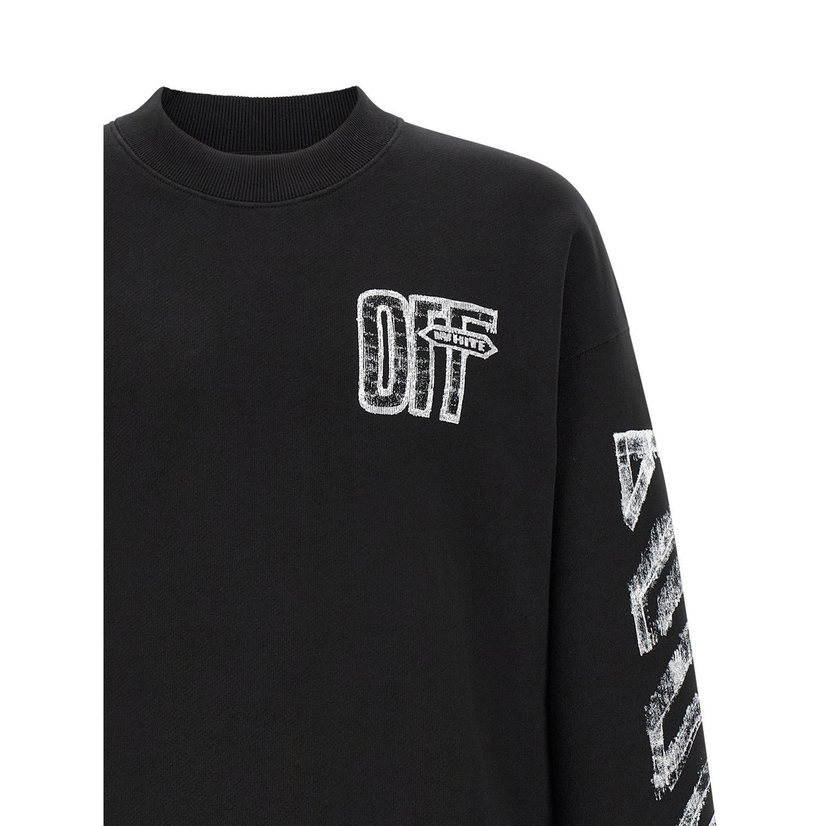 Off-White Black Cotton Sweatshirt