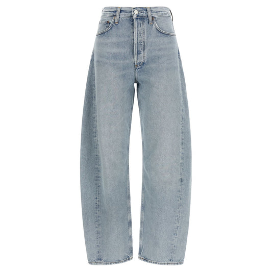 Agolde Blue Cotton High-Waisted Jean