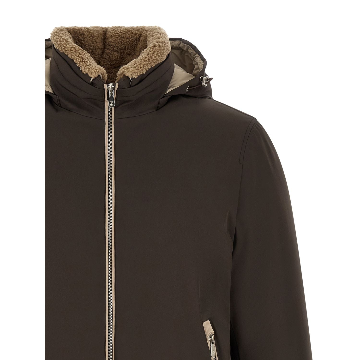 Brunello Cucinelli Brown Polyamide Full-Length Jacket