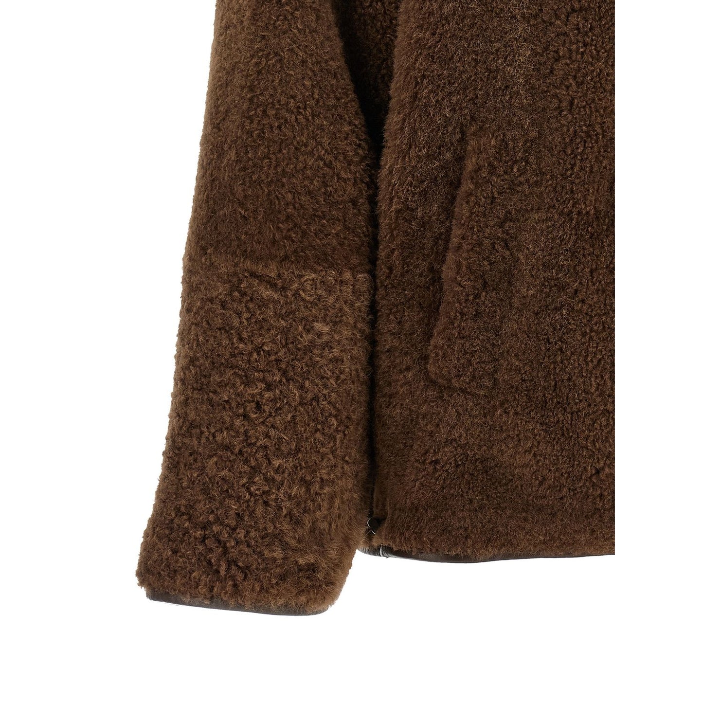 Brunello Cucinelli Brown Lamb Leather Biker Jacket