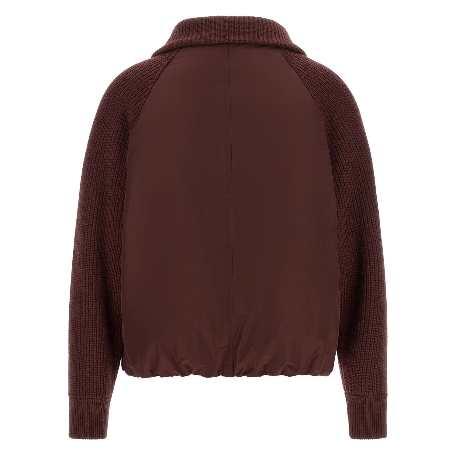 Brunello Cucinelli Bordeaux Cotton Bomber