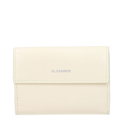 Jil Sander White Leather Wallet
