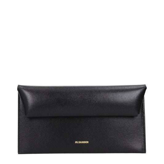 Jil Sander Black Leather Wallet