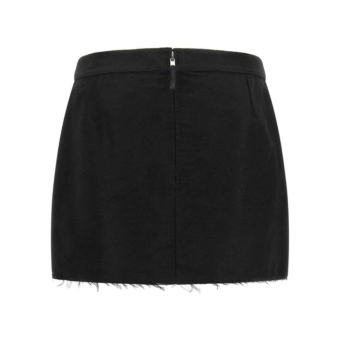 Rick Owens Black Ramie Long Skirt