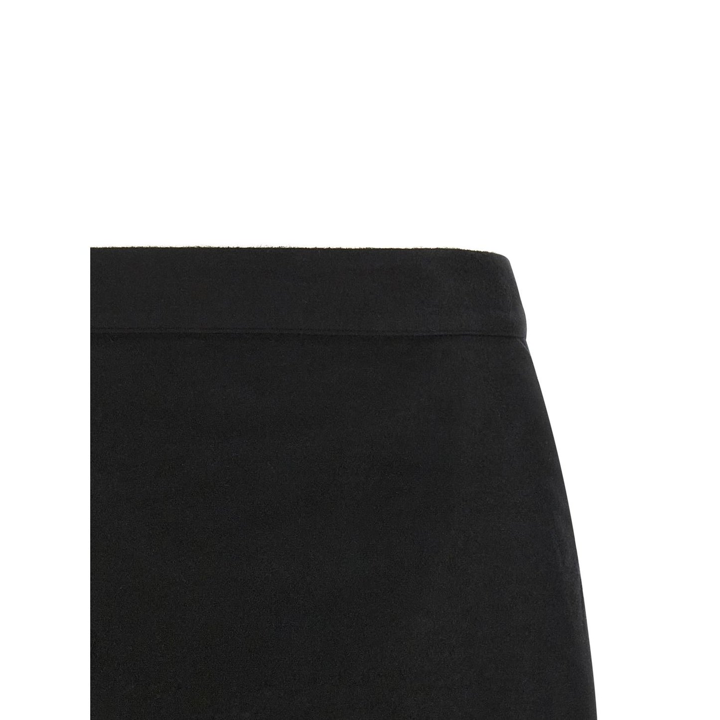Rick Owens Black Ramie Long Skirt