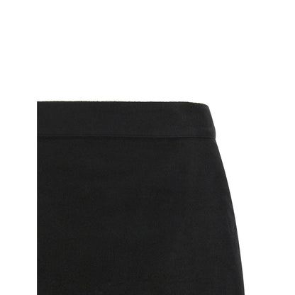 Rick Owens Black Ramie Long Skirt