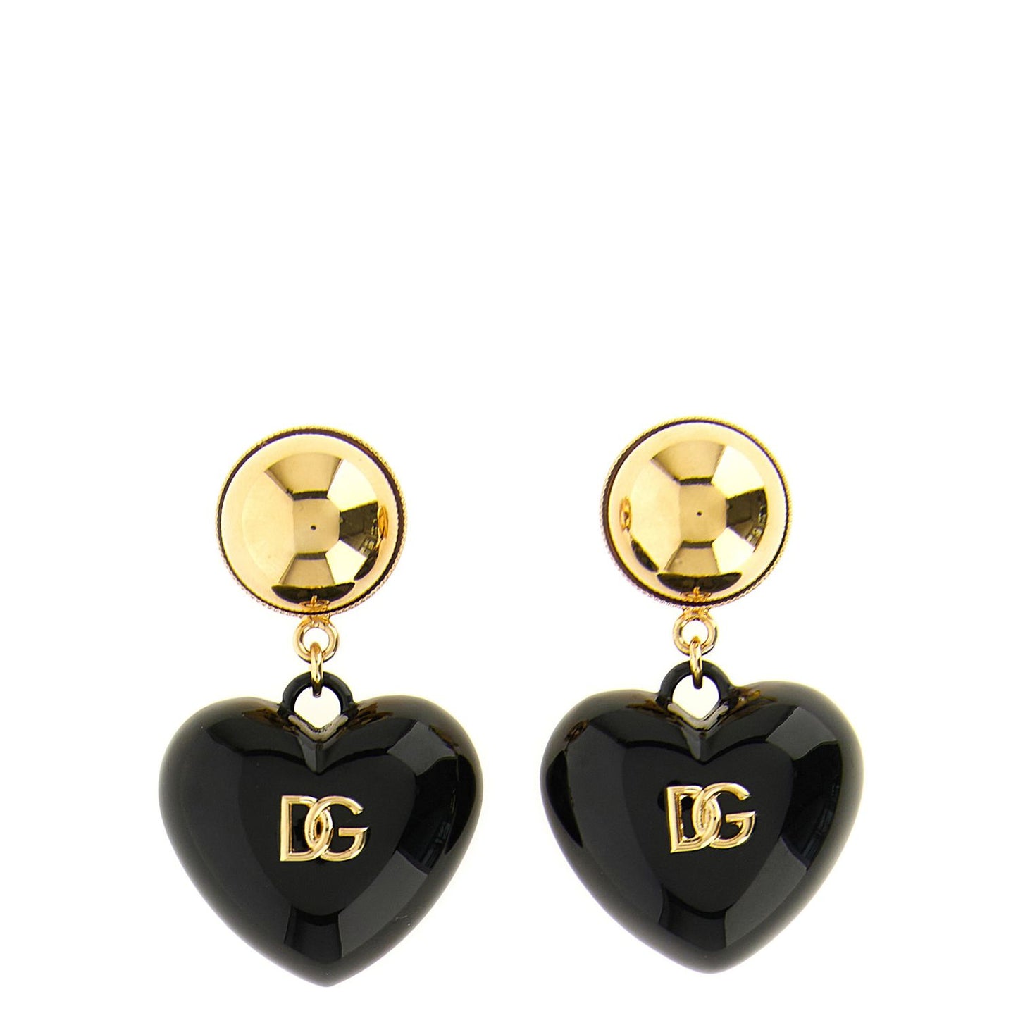 Dolce & Gabbana Black Brass Earrings