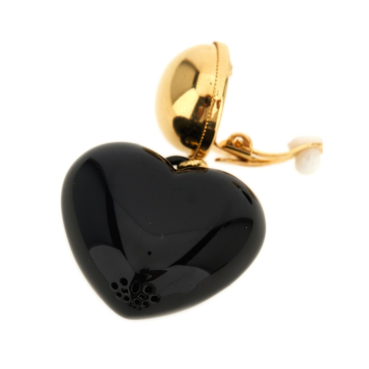 Dolce & Gabbana Black Brass Earrings
