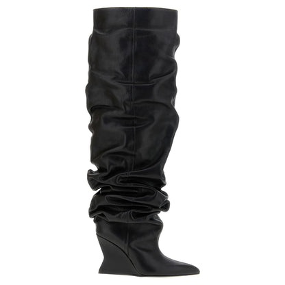 Balmain Black Calfskin Over The Knee