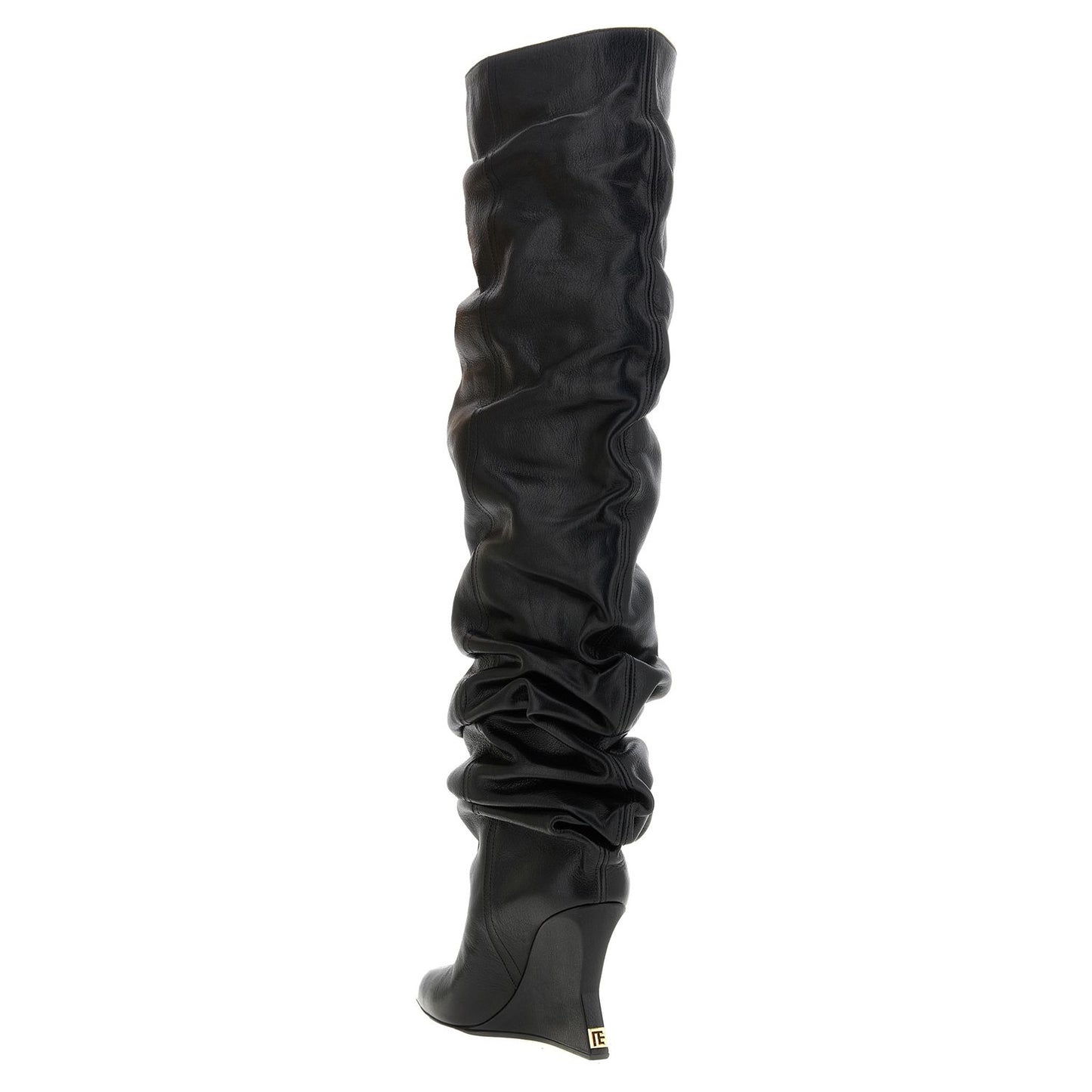 Balmain Black Calfskin Over The Knee