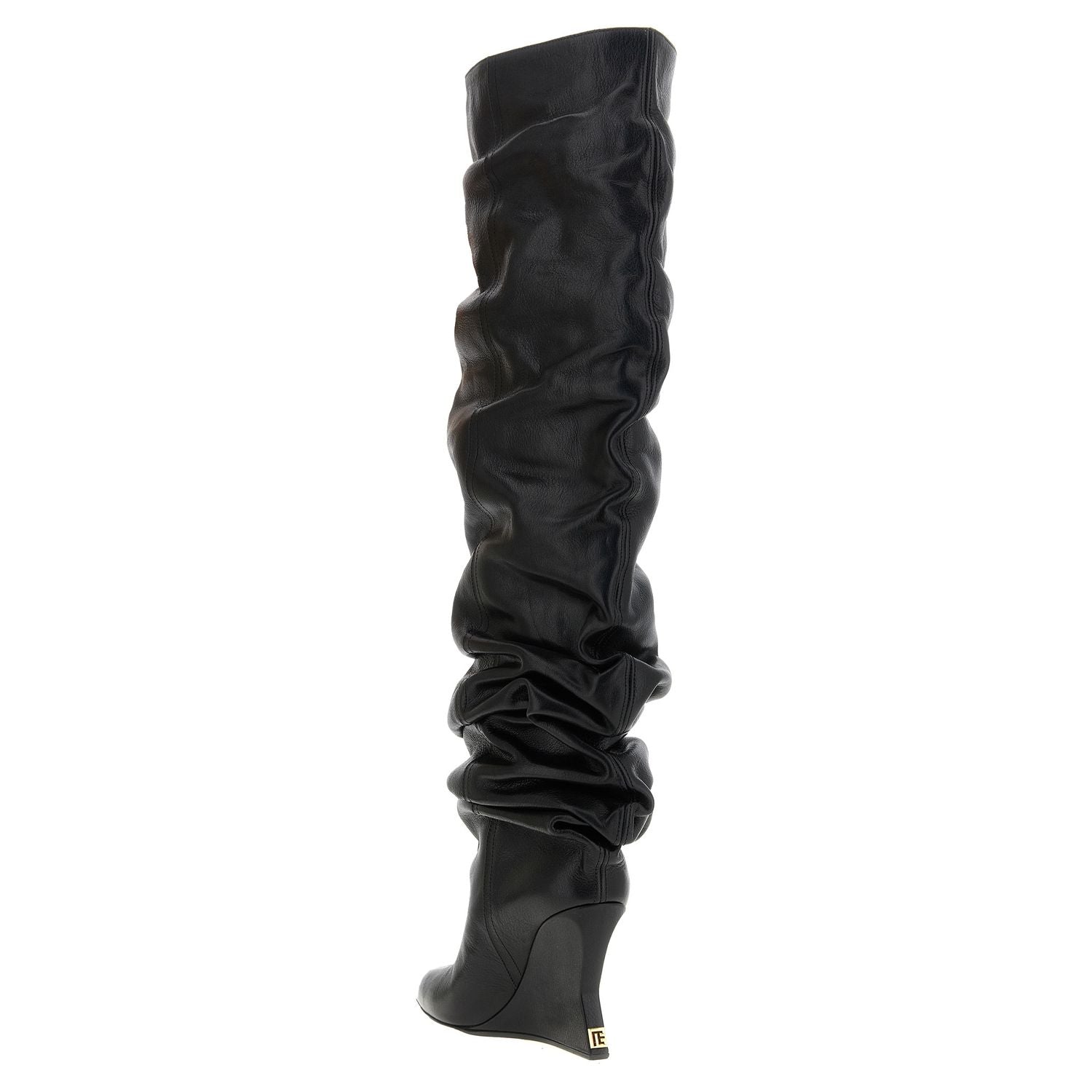 Balmain Black Calfskin Over The Knee