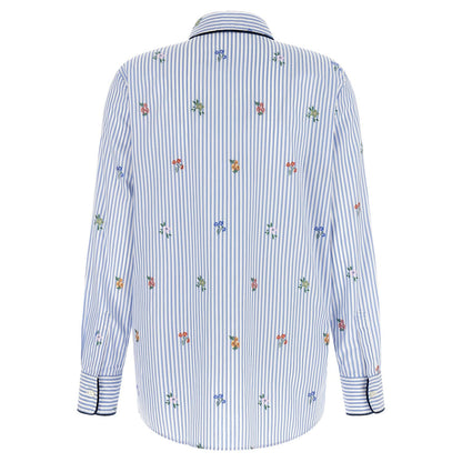 Etro Blue Cotton Blouse