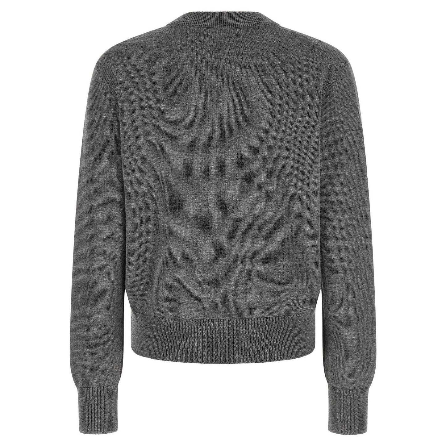 Ami Paris Gray Wool Cardigan