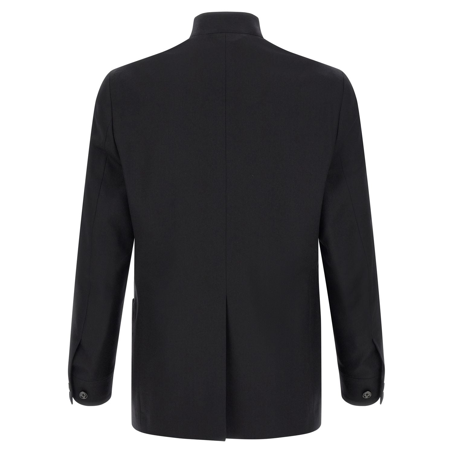 Lardini Black Cashmere Full-Length Jacket