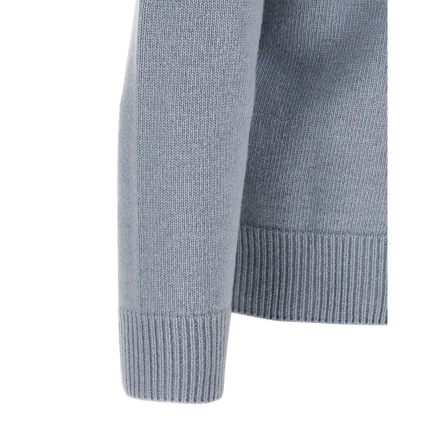 Stone Island Blue Virgin Wool Cardigan