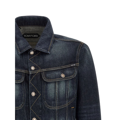 Tom Ford Blue Cotton Denim Jacket