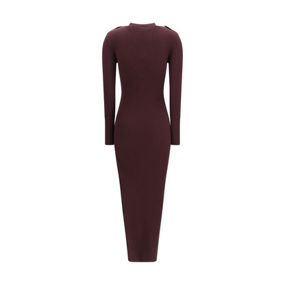 Courrèges Bordeaux Viscose Casual Dress