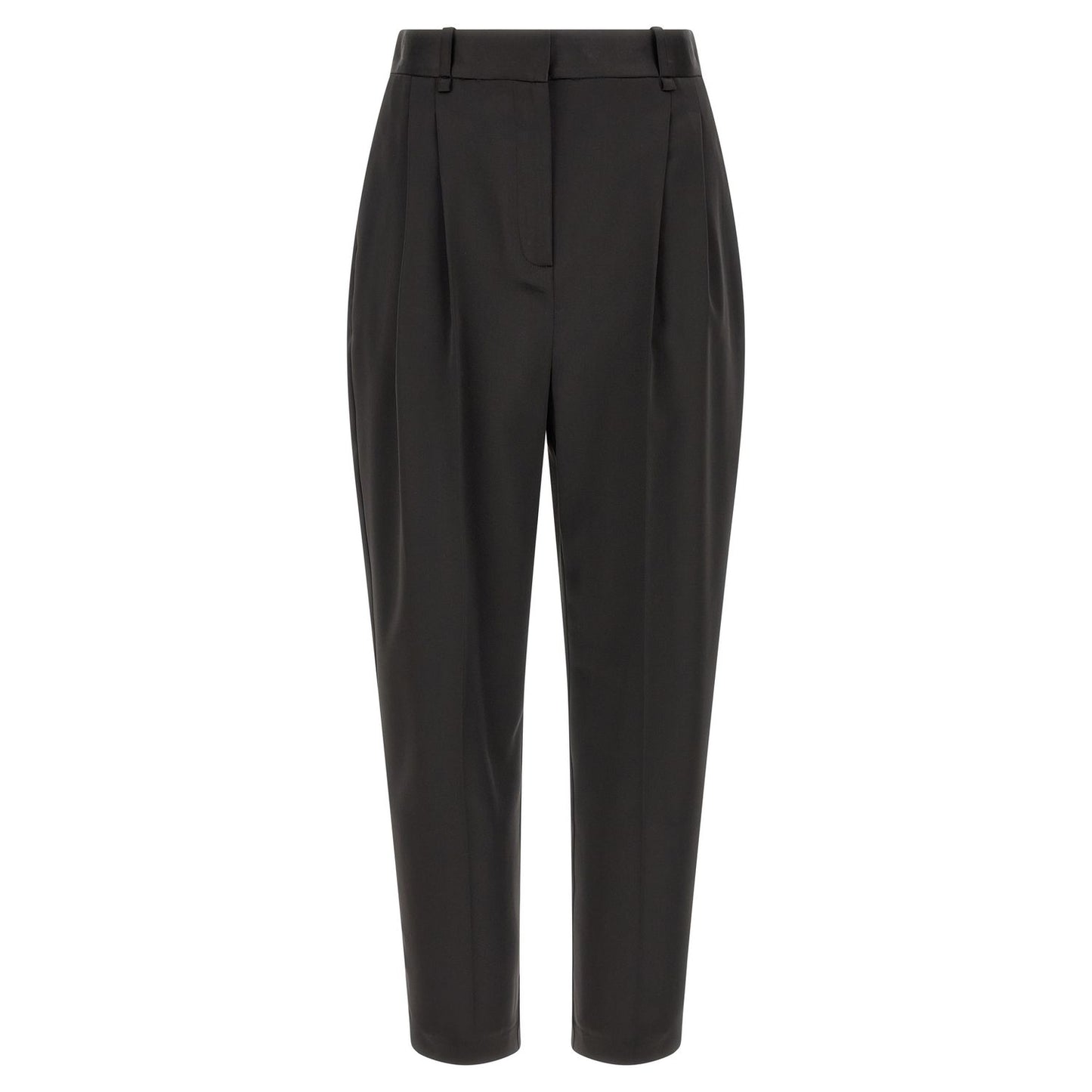 Elisabetta Franchi Black Polyester Cropped Pants