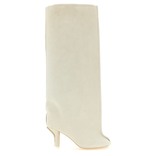 MM6 Maison Margiela White Cowhide Over The Knee