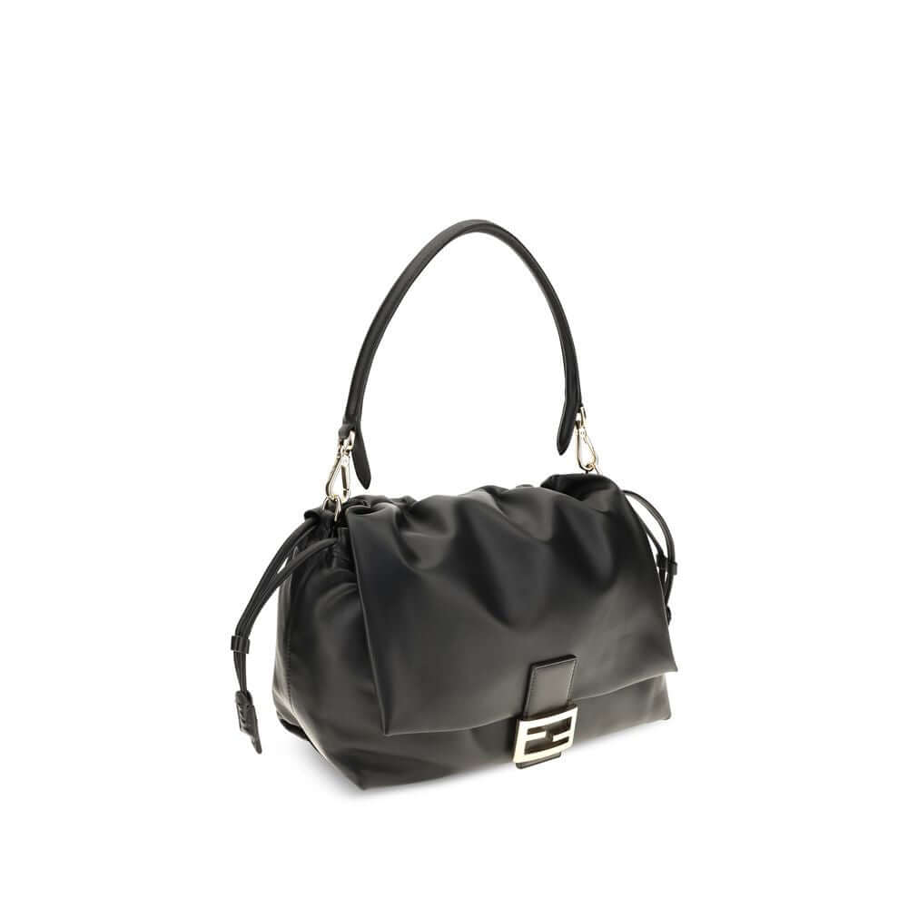 Fendi Black Calf Leather Bos Taurus Shoulder Bag
